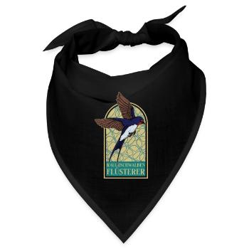 Rauchschwalbe Flüsterer Österreich Vogel - Bandana Dreieckstuch - Schwarz - Vorne