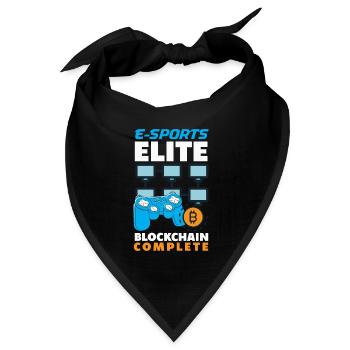 Cryptocurrency Rewards Gaming Blockchain Gamer - Bandana Dreieckstuch - Schwarz - Vorne