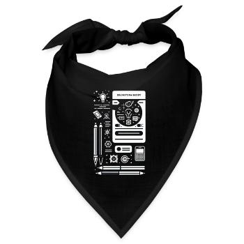 Brainstorm Buddy 8 - Bandana Dreieckstuch - Schwarz - Vorne