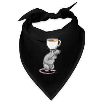 Maus Kaffee Tasse - Bandana Dreieckstuch - Schwarz - Vorne