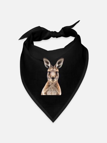 Känguru - Bandana Dreieckstuch - Schwarz