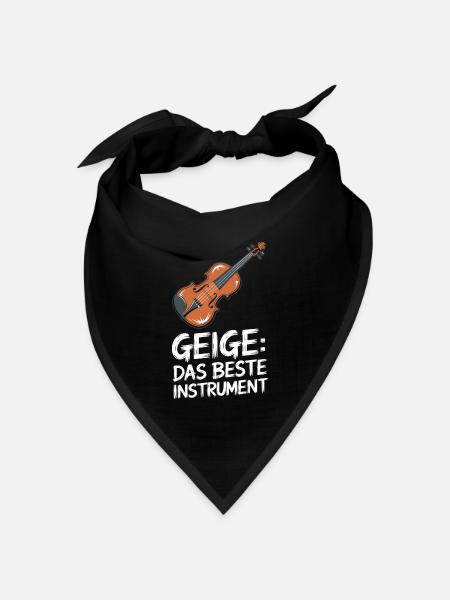 Violine Musiker Geigen Spieler Geiger Violinist - Bandana Dreieckstuch - Schwarz