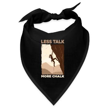 Bergsteiger-Silhouette, motivierendes Design - Bandana Dreieckstuch - Schwarz - Vorne