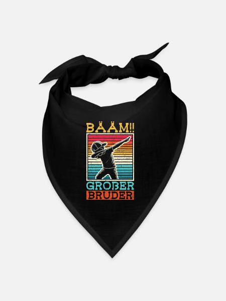 Bääm Großer Bruder Dab Lustiges Kinder Geschwister - Bandana Dreieckstuch - Schwarz