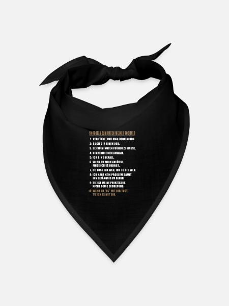 10 Regeln zum Daten meiner Tochter. Vater / Mutter - Bandana Dreieckstuch - Schwarz