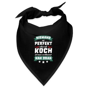 Koch kochen Köche Beruf Spruch lustig - Bandana Dreieckstuch - Schwarz - Vorne