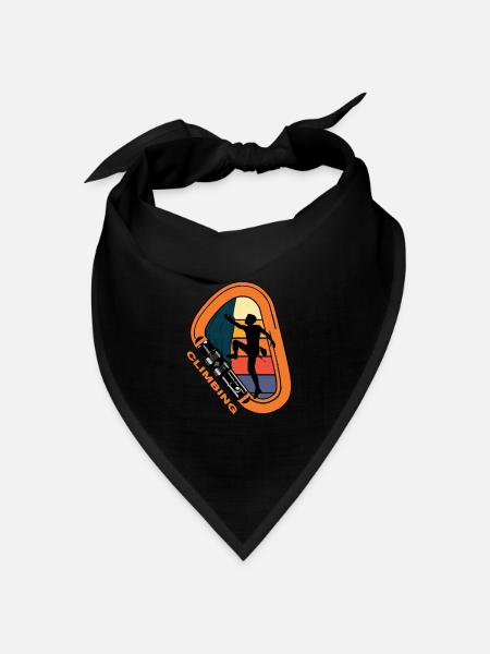 Alpinist klettern Karabiner alpin Bergsteigen - Bandana Dreieckstuch - Schwarz