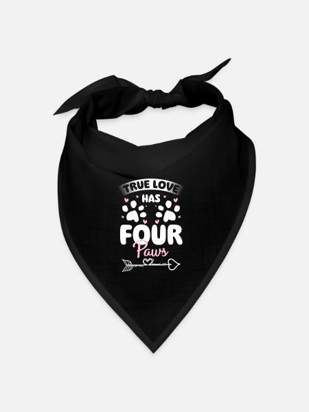 Perser Katzendame Katzenfreund - Bandana Dreieckstuch - Schwarz