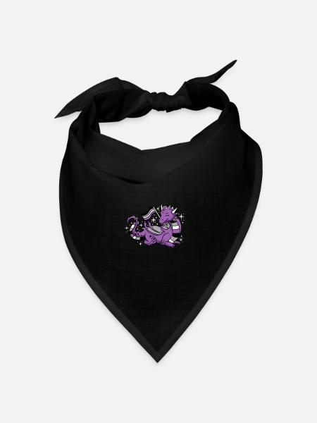 Ace Pride Drachen - Bandana Dreieckstuch - Schwarz