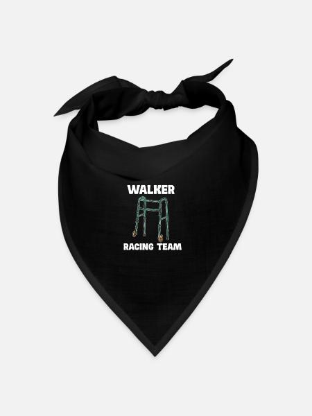 Walker Racing Team - Lustiger Rollator - Bandana Dreieckstuch - Schwarz
