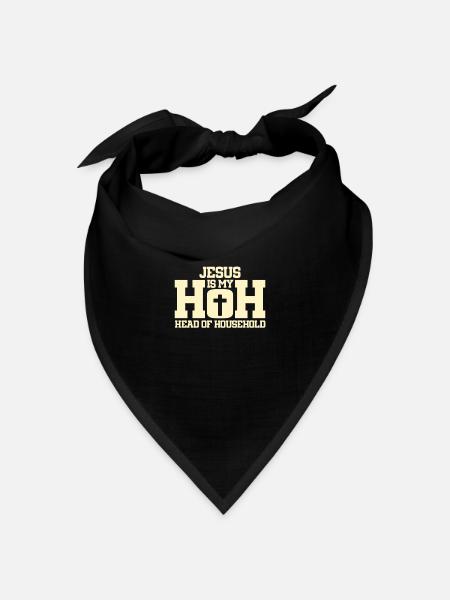 Jesus Ist Mein HOH Head Of Household - Bandana Dreieckstuch - Schwarz