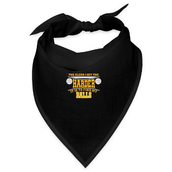 Je Älter Ich Werde, Desto Härter Wird Es, Meine - Bandana Dreieckstuch - Schwarz - Vorne