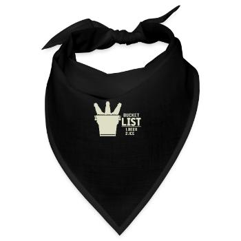 Bucket List Bier Eiskalt Party Spaß für - Bandana Dreieckstuch - Schwarz - Vorne