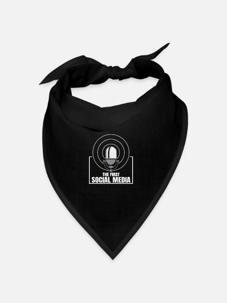 Das Erste Soziale Medium Funkgerät Mikrofon Retro - Bandana Dreieckstuch - Schwarz