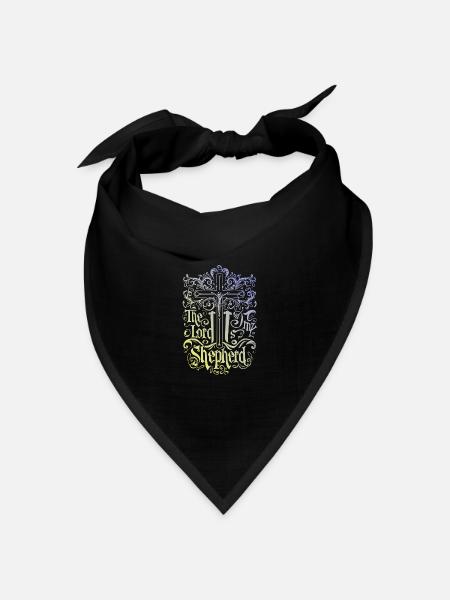 Der Herr Ist Mein Hirte Jesus Bibelspruch - Bandana Dreieckstuch - Schwarz