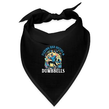 Vatertag-muskel-bodybuilder Bester Papa - Bandana Dreieckstuch - Schwarz - Vorne