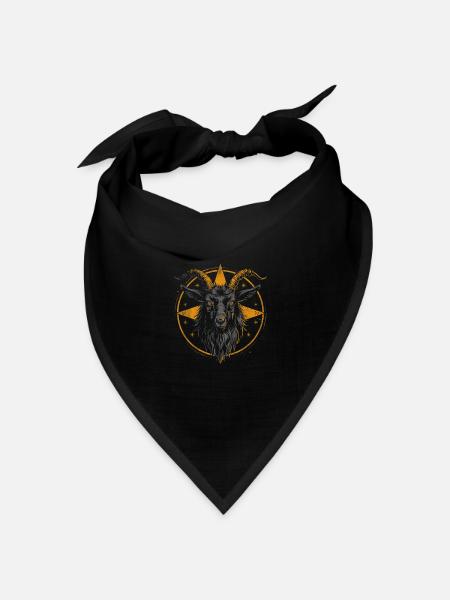 Okkulte Kleidung Okkultismus Gothic Mode - Bandana Dreieckstuch - Schwarz