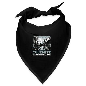 Yosemite-nationalpark Outdoor-reisen Usa Amerika - Bandana Dreieckstuch - Schwarz - Vorne