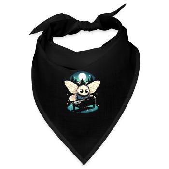 Mothman Point Pleasant Piano Player Cryptid - Bandana Dreieckstuch - Schwarz - Vorne