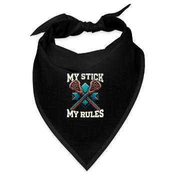 Lacrosse-spieler Lax Coach Sport Lacrosse-torwart - Bandana Dreieckstuch - Schwarz - Vorne