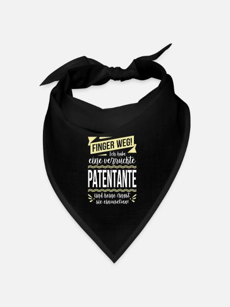 Finger weg! Ich habe eine verrückte Patentante... - Bandana Dreieckstuch - Schwarz