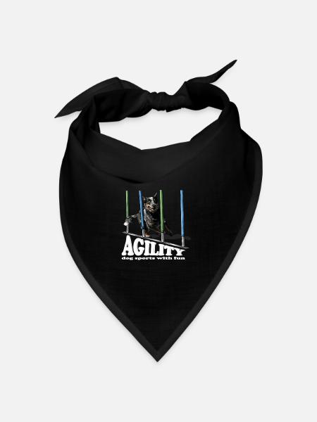 AGILITY Australian Cattle Dog Hundesport Wilsigns - Bandana Dreieckstuch - Schwarz