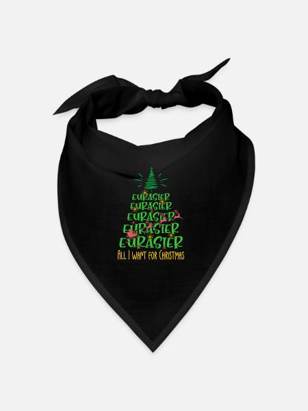 Eurasier Hund Weihnachten Hunderasse - Bandana Dreieckstuch - Schwarz