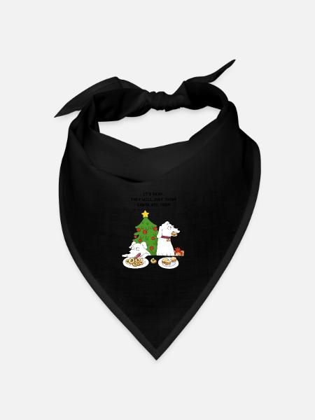 Hunde und weihnachtsplätzchen - Bandana Dreieckstuch - Schwarz