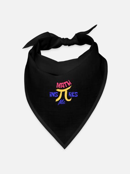 Mathe inspiriert mich Pi Day Mathe Motivationszitat - Bandana Dreieckstuch - Schwarz