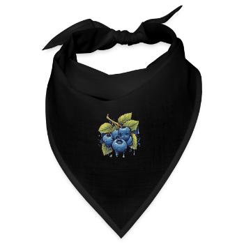 Blaubeere - Bandana Dreieckstuch - Schwarz - Vorne