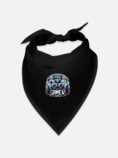 Pro Gamer - Controller Illustration - Bandana Dreieckstuch - Schwarz