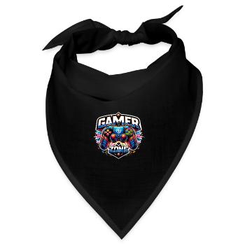 Gamer Zone - Controller Illustration - Bandana Dreieckstuch - Schwarz - Vorne