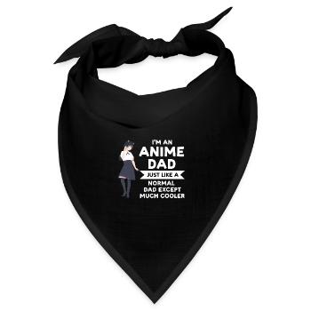 Anime dad Anime Anime Merch Geschenk - Bandana Dreieckstuch - Schwarz - Vorne