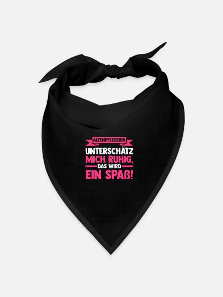 Altenpflegerin Beruf Altenpflege Geschenk - Bandana Dreieckstuch - Schwarz