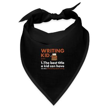 Writer Kid Definition Writing - Bandana Dreieckstuch - Schwarz - Vorne