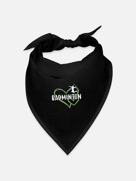 Sport Heart Badminton - Bandana Dreieckstuch - Schwarz