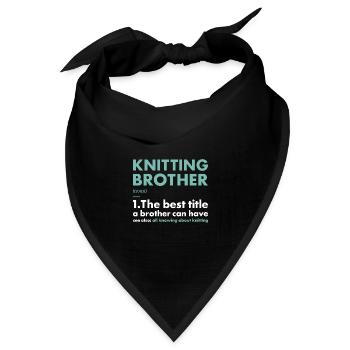 Knitter Brother Definition Knitting - Bandana Dreieckstuch - Schwarz - Vorne