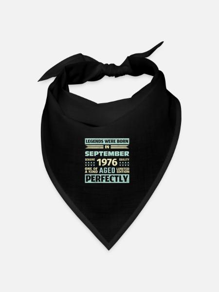 47. Geburtstag August Jahrgang 1976 Vintage - Bandana Dreieckstuch - Schwarz