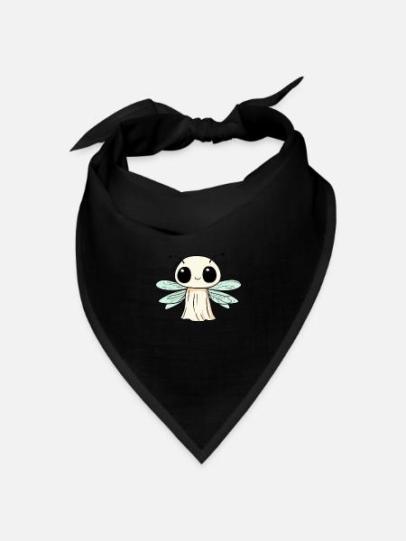 Libelle Halloween Comic Geist - Bandana Dreieckstuch - Schwarz