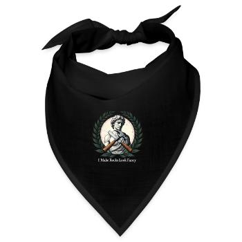 Bildhauerei Steinmetz - I Make Rocks Look Fancy - Bandana Dreieckstuch - Schwarz - Vorne