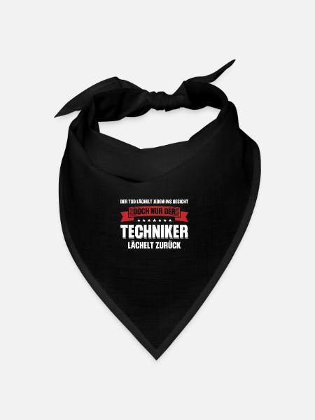 Techniker Beruf Fachmann Technik Geschenk - Bandana Dreieckstuch - Schwarz