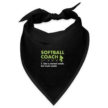 Sport Coach Definition Softball - Bandana Dreieckstuch - Schwarz - Vorne