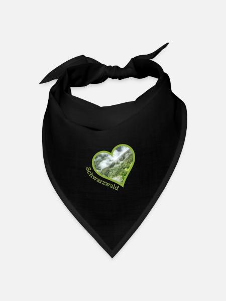 schwarzwald - Bandana Dreieckstuch - Schwarz