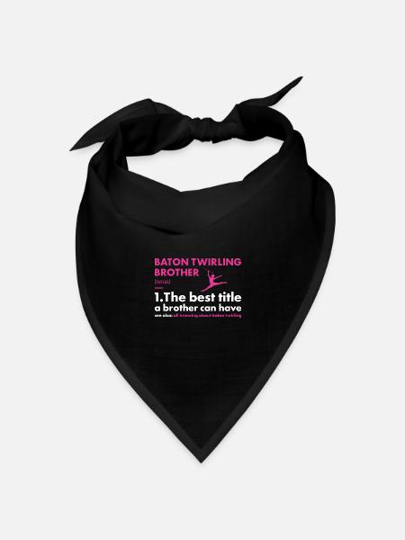 Baton Twirler Brother Definition Baton Twirling - Bandana Dreieckstuch - Schwarz