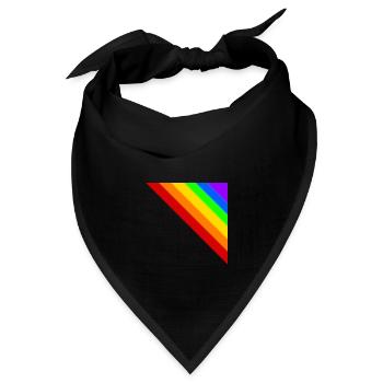 Ecke bunt Regenbogen Geschenkidee - Bandana Dreieckstuch - Schwarz - Vorne