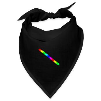 Sterne bunt Regenbogen Geschenkidee - Bandana Dreieckstuch - Schwarz - Vorne