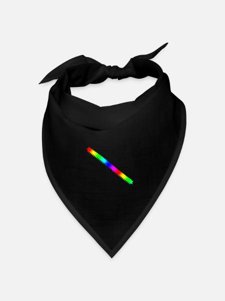 Sterne bunt Regenbogen Geschenkidee - Bandana Dreieckstuch - Schwarz