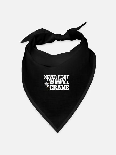 Kranich - Bandana Dreieckstuch - Schwarz