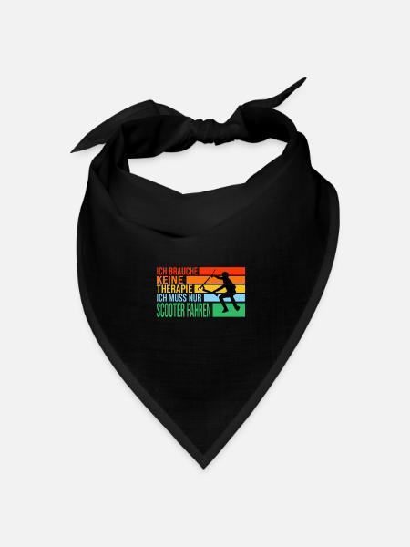 Scooter Roller Scooter-Fahrer Geschenk - Bandana Dreieckstuch - Schwarz