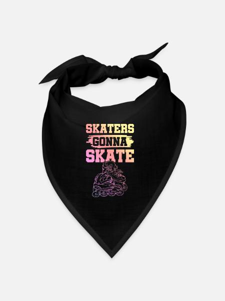 skate skaten - Bandana Dreieckstuch - Schwarz